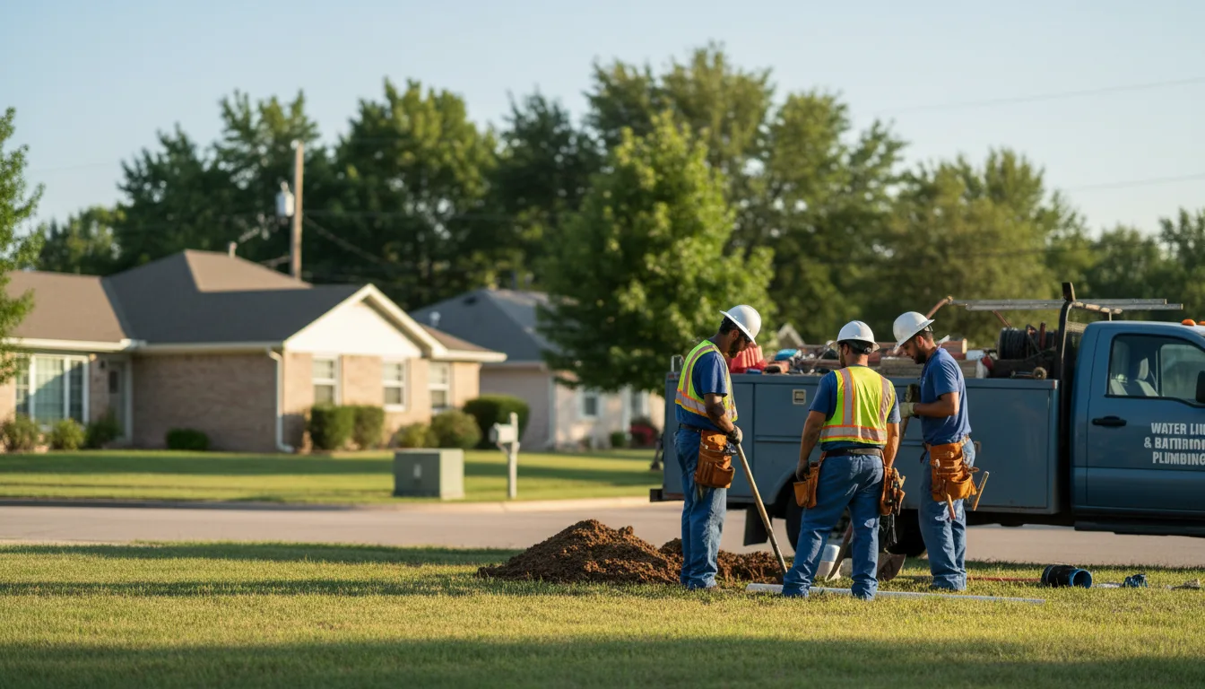 Residential water line and bathroom plumbing service in Leitchfield, KY